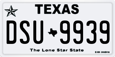 TX license plate DSU9939