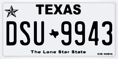TX license plate DSU9943