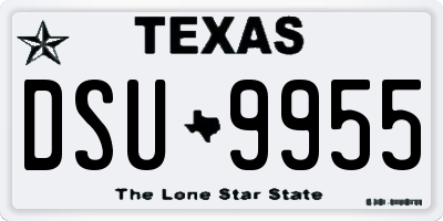 TX license plate DSU9955