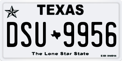 TX license plate DSU9956