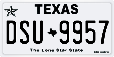 TX license plate DSU9957