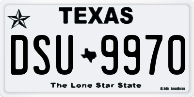 TX license plate DSU9970