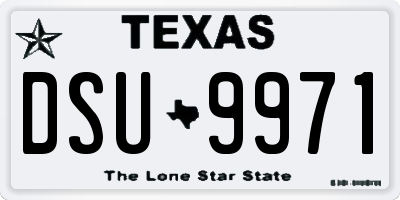 TX license plate DSU9971
