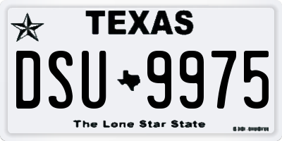 TX license plate DSU9975