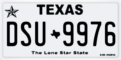 TX license plate DSU9976