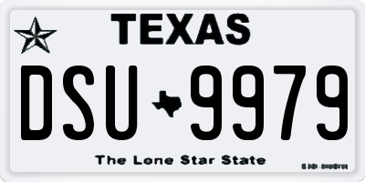 TX license plate DSU9979