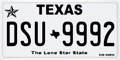 TX license plate DSU9992