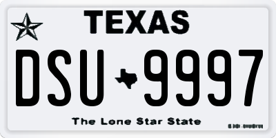 TX license plate DSU9997
