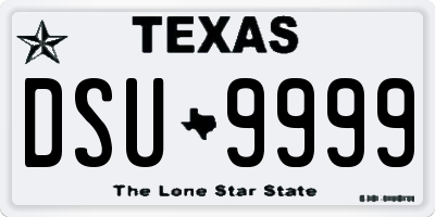 TX license plate DSU9999