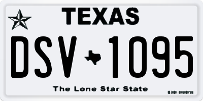 TX license plate DSV1095