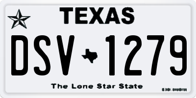 TX license plate DSV1279