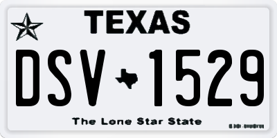 TX license plate DSV1529