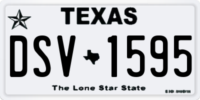 TX license plate DSV1595