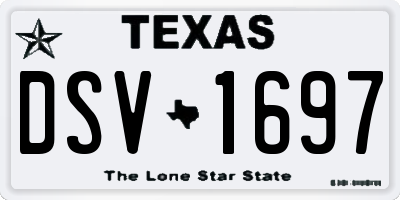TX license plate DSV1697
