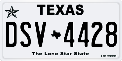 TX license plate DSV4428