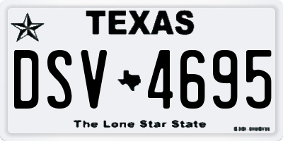 TX license plate DSV4695