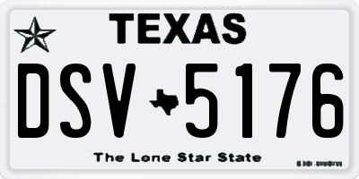 TX license plate DSV5176