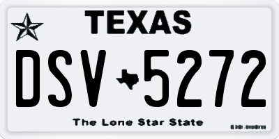 TX license plate DSV5272
