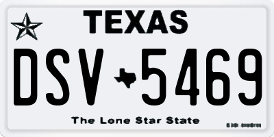TX license plate DSV5469