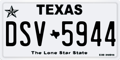TX license plate DSV5944