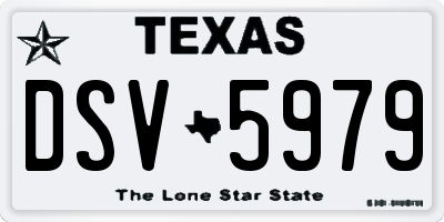 TX license plate DSV5979