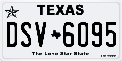 TX license plate DSV6095