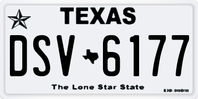 TX license plate DSV6177