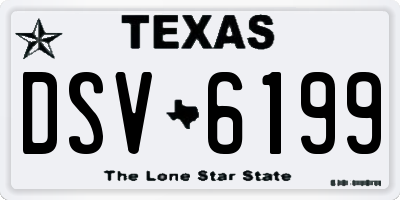 TX license plate DSV6199