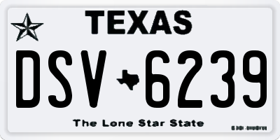 TX license plate DSV6239