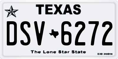 TX license plate DSV6272