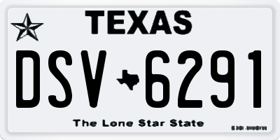 TX license plate DSV6291