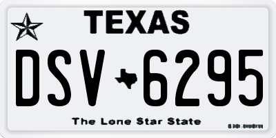 TX license plate DSV6295