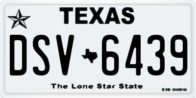 TX license plate DSV6439