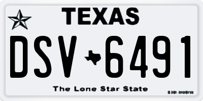 TX license plate DSV6491