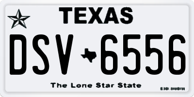 TX license plate DSV6556