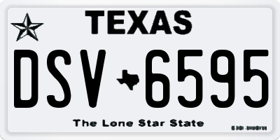TX license plate DSV6595