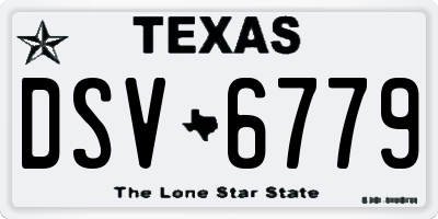 TX license plate DSV6779