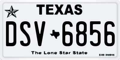 TX license plate DSV6856