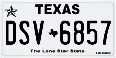 TX license plate DSV6857