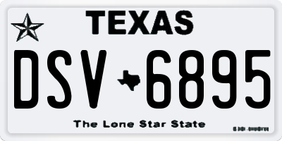 TX license plate DSV6895