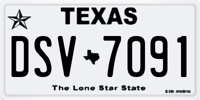 TX license plate DSV7091