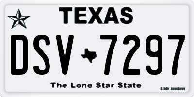TX license plate DSV7297