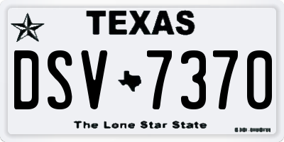 TX license plate DSV7370