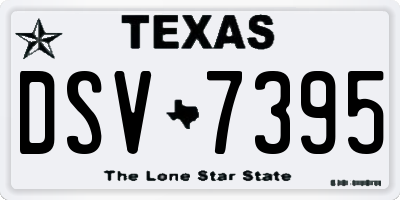 TX license plate DSV7395