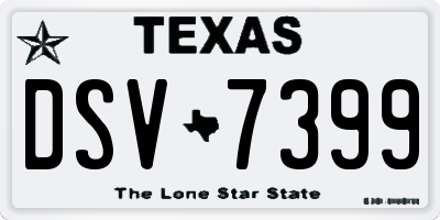 TX license plate DSV7399