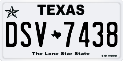 TX license plate DSV7438