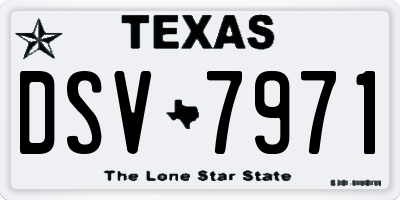 TX license plate DSV7971