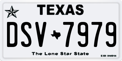 TX license plate DSV7979