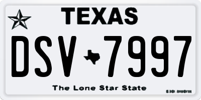 TX license plate DSV7997
