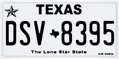 TX license plate DSV8395